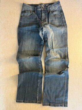 Wrangler Girls 16 Retro Relaxed Boot Jeans Blue Denim Bootcut Western 1002